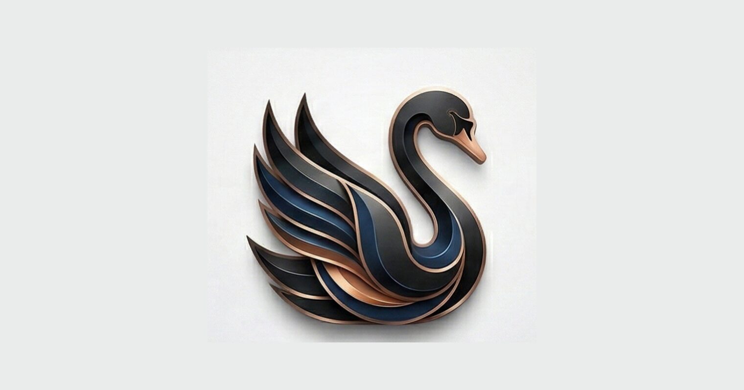 Every Engine Is a List of Debts: the SFMT swan in layered graphite and copper metal; serene on the surface, extreme machinery underneath